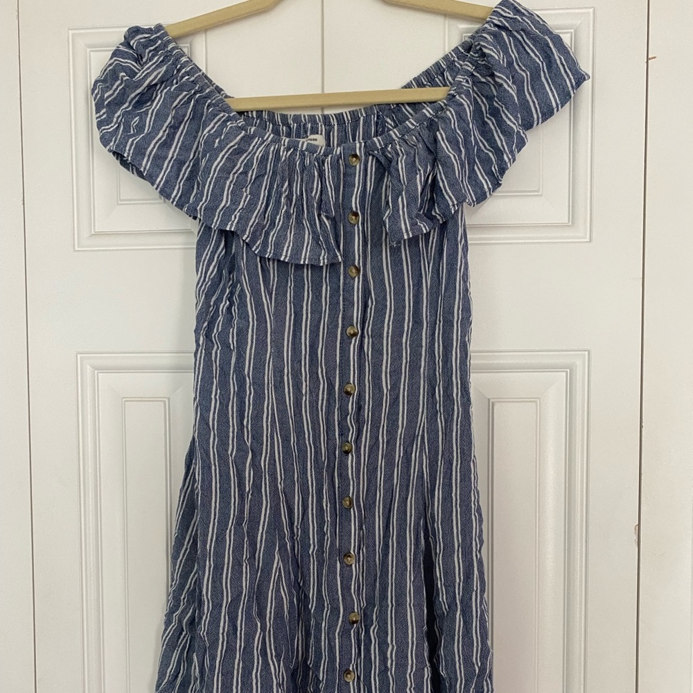 denim print dress